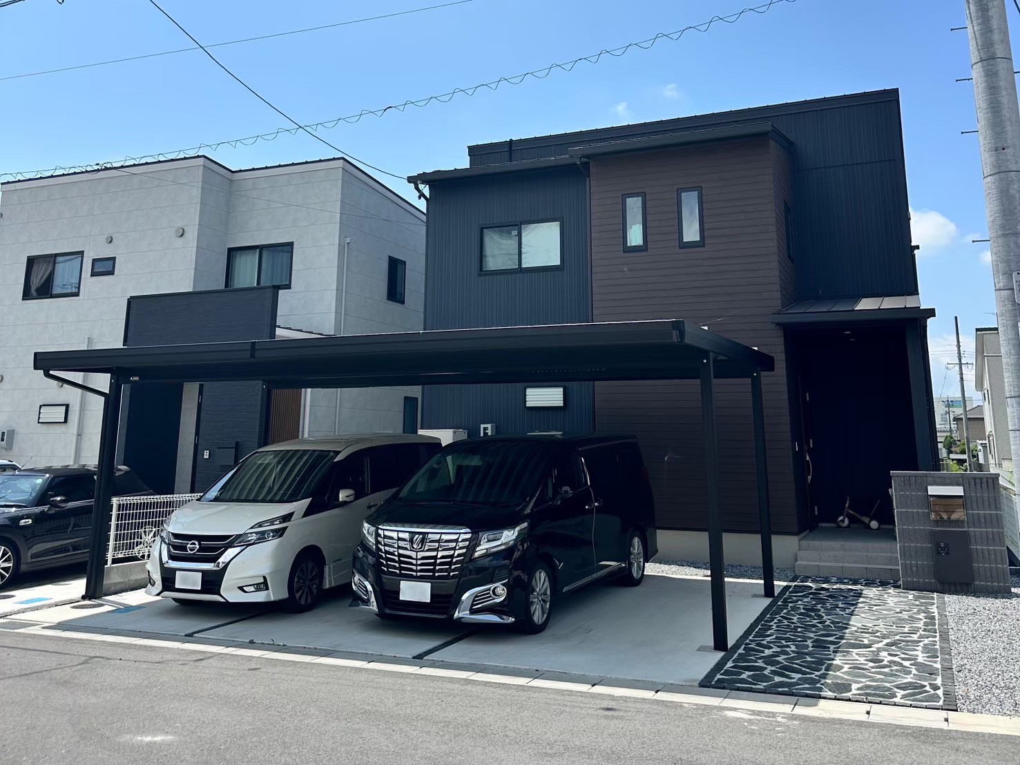 3台用スリム桁カーポート｜アルファード・ヴェルファイアも余裕の高さ設計