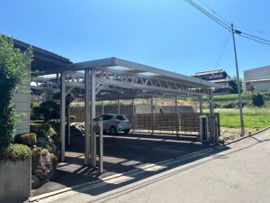 積雪地域対応・ステンカラー大型オーダーカーポート｜長野県茅野市