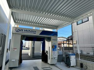 ネクステージ豊橋新店舗 洗車機スペースに専用屋根を設置