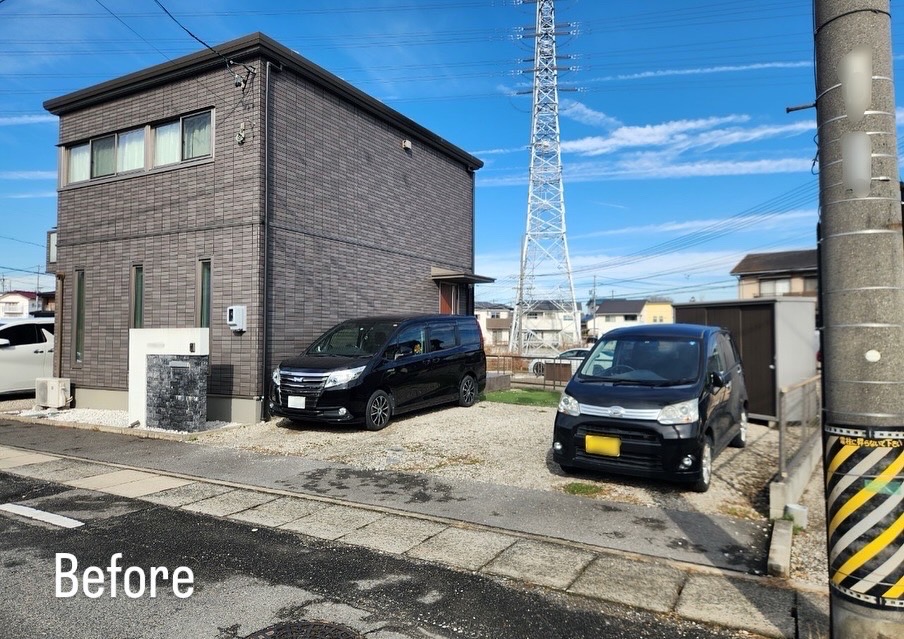 3台用ブラックカラーのオーダーメイドカーポートで快適な車庫ライフを実現